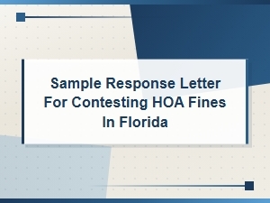 How to Contest Hoa Fines in Florida – Sample Letter