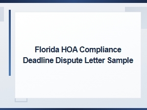 Sample Letter to Dispute an Hoa Compliance Deadline