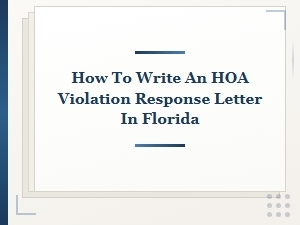 Florida Hoa Violation Response Letter Template