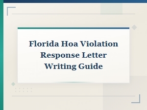 How to Respond to an Hoa Violation Letter in Florida