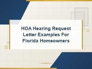Sample Hoa Hearing Request Letters for Florida Homeowners